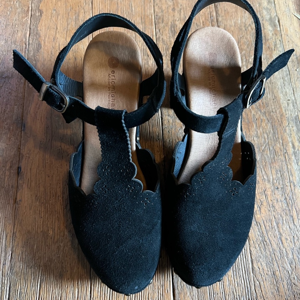 Eric Michael Black Suede Women's Heels